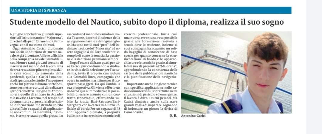 Studente modello del Nautico