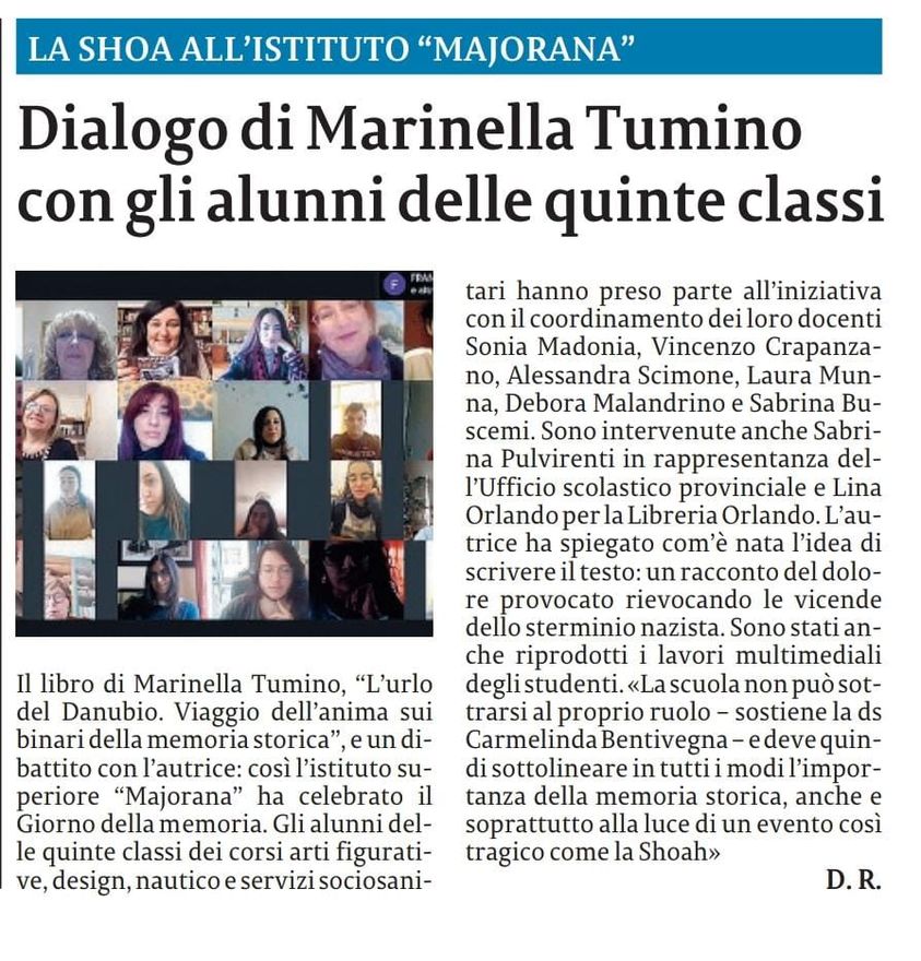 La Shoah all’Istituto “Majorana”